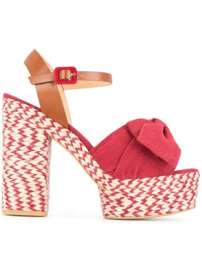 Shop Castaã±er Adonis Sandals In Red