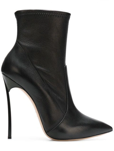 Shop Casadei Blade 120mm Ankle Boots In Black