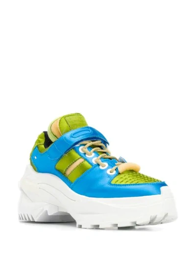 Shop Maison Margiela Blue And Green Sneakers In H7549