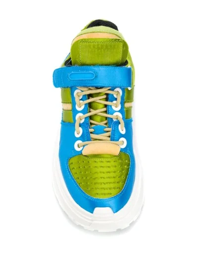 MAISON MARGIELA BLUE AND GREEN SNEAKERS - 蓝色