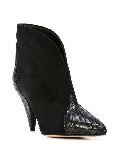 Shop Isabel Marant Panelled Ankle Boots In Black