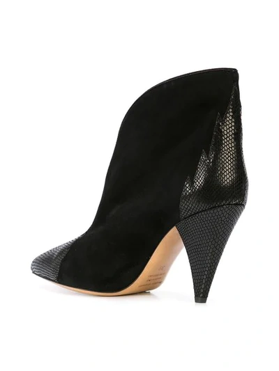 Shop Isabel Marant Panelled Ankle Boots In Black