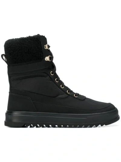 Shop Ea7 Padded Boots In Black