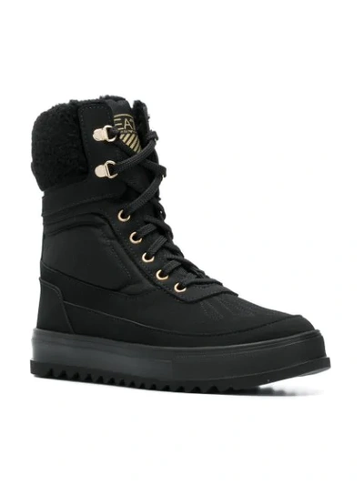 Shop Ea7 Padded Boots In Black