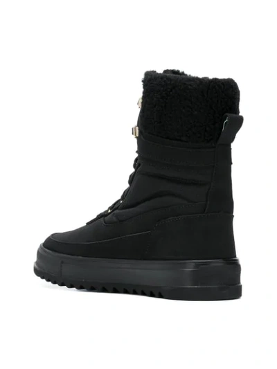 Shop Ea7 Padded Boots In Black