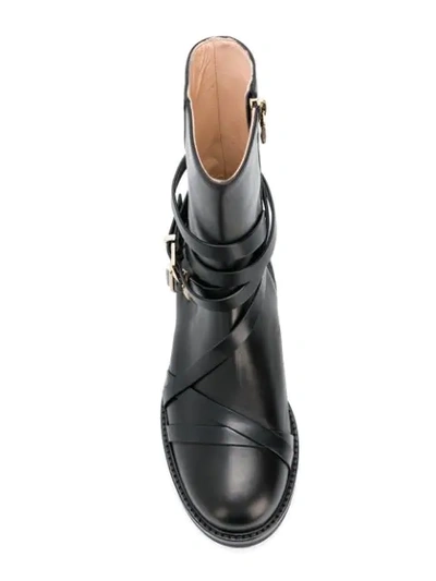 Shop Cesare Paciotti Side Buckle Boots - Black