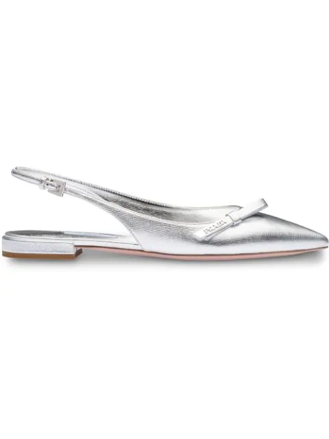 prada etiquette slingback flat