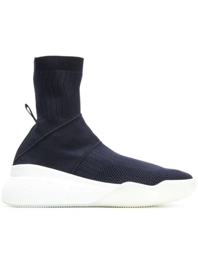 Shop Stella Mccartney Loop Sneakers In Blue