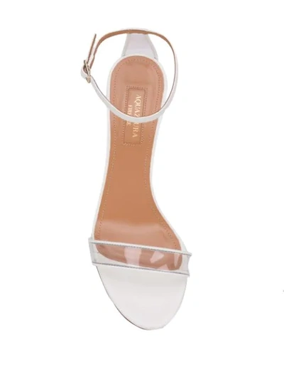 Shop Aquazzura Minimalist Sandals In White