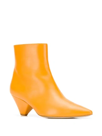 Shop Christian Wijnants Pointed Ankle Boots In Orange