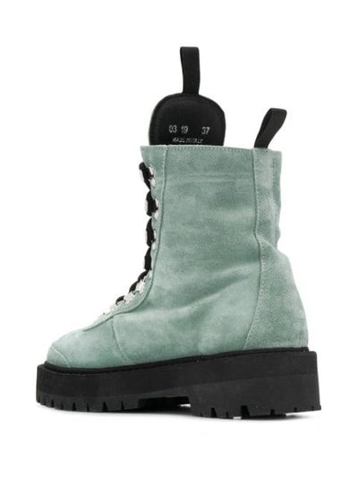 Shop Off-white Lace-up Hiking Boots In 4100 Light Green No