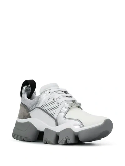 GIVENCHY PANELLED COLOUR BLOCK SNEAKERS - 白色