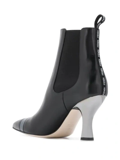 Shop Fendi Colibrì Pointed Toe Ankle Boots In Black