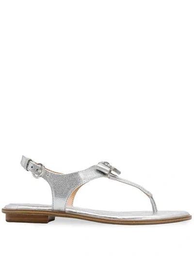 Shop Michael Michael Kors Quilted Sole Sandal In Metallic