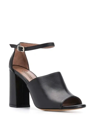 Shop Albano Peep Toe Sandals In Black