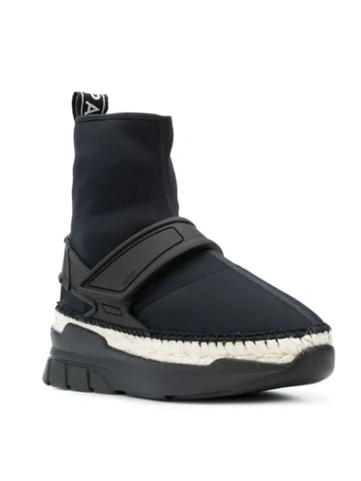 Shop Kenzo K-lastic High-top Sneakers In Black