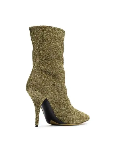 Shop Tabitha Simmons Metallic Eldon 95 Lurex Ankle Boots In Gold