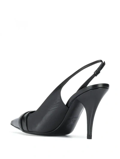 Shop Casadei Stiletto Slingback Shoes In Black