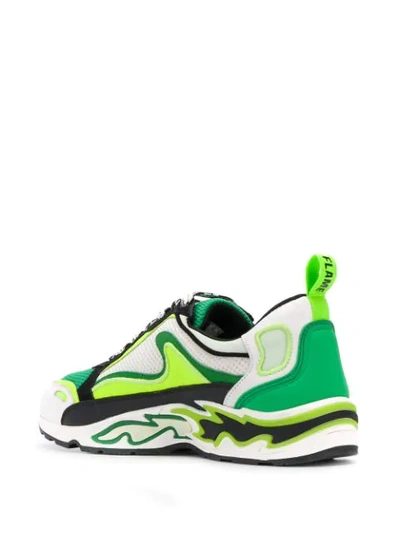 Shop Sandro Flame Sneakers In Green