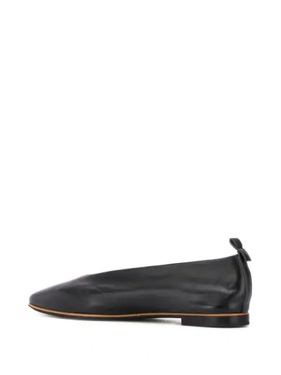 Shop Bottega Veneta Almond Ballerina Shoes In 1000 Black