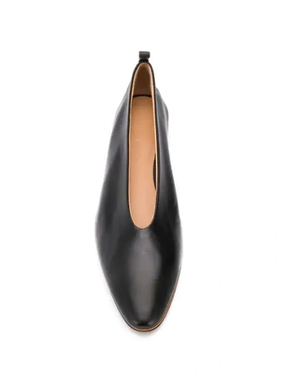 Shop Bottega Veneta Almond Ballerina Shoes In 1000 Black