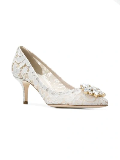 Shop Dolce & Gabbana Bellucci Pumps In Neutrals