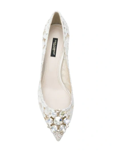 Shop Dolce & Gabbana Bellucci Pumps In Neutrals