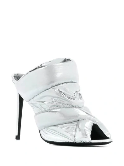 Shop Nicholas Kirkwood Metallic High Heel Sandals In Silver