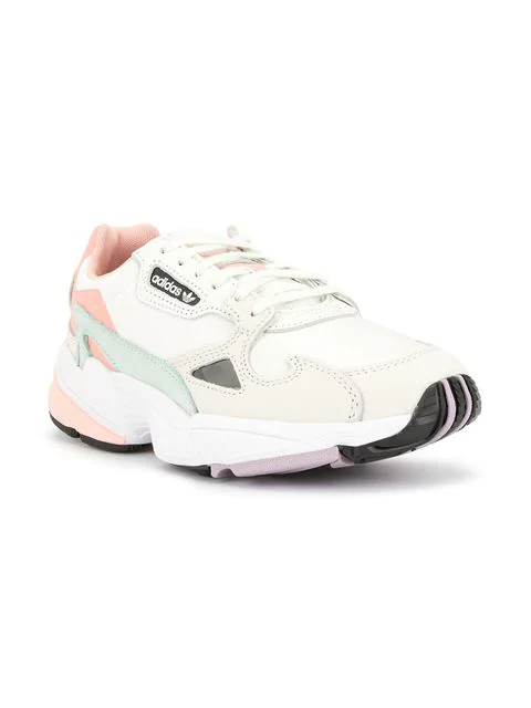 Adidas Originals Pink Falcon Sneakers In White | ModeSens