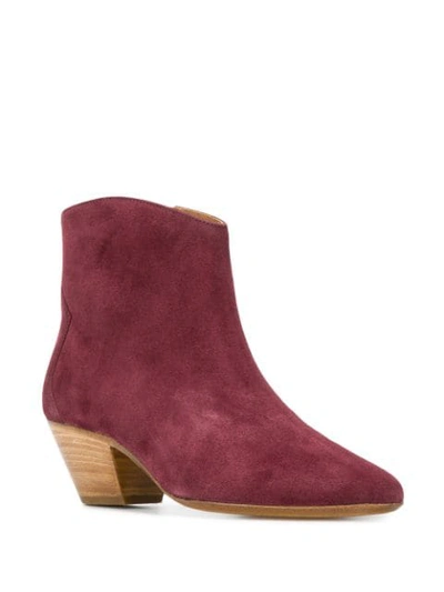 Shop Isabel Marant Dacken Ankle Boots In Purple