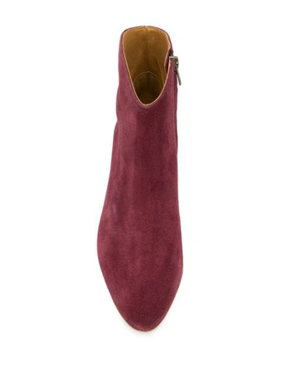 Shop Isabel Marant Dacken Ankle Boots In Purple