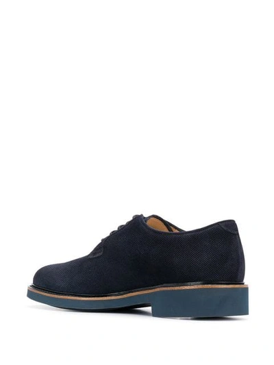 Shop Giorgio Armani Classic Lace-up Shoes In Blue