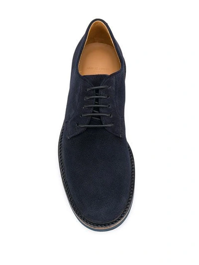 Shop Giorgio Armani Classic Lace-up Shoes In Blue