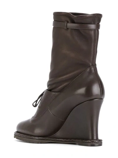 Shop Bottega Veneta Ankle Length Boots In Brown
