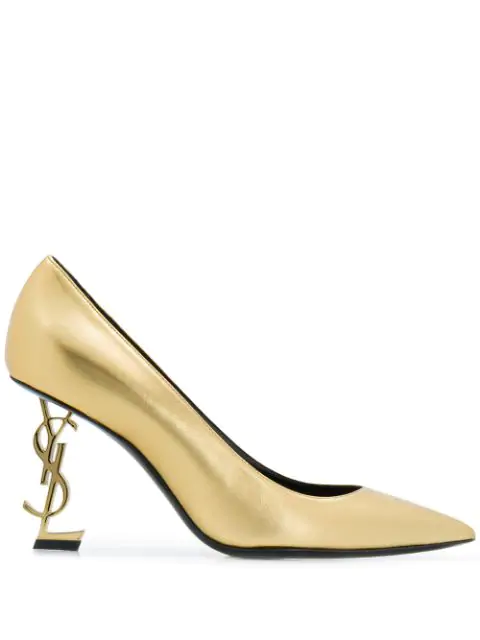 saint laurent gold shoes