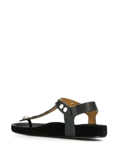 Shop Isabel Marant Embellished Thong Sandals In Black