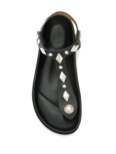 Shop Isabel Marant Embellished Thong Sandals In Black