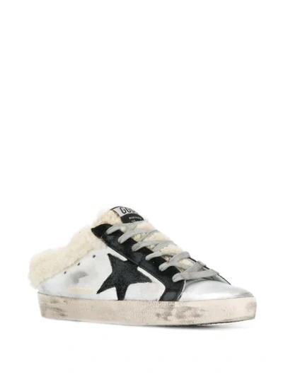 Shop Golden Goose Superstar Mule Sneakers In Silver