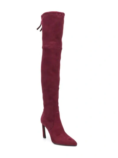 Shop Stuart Weitzman Over The Knee Boots In Purple