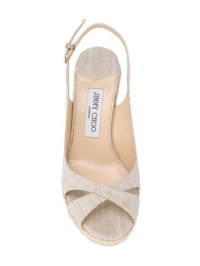 Shop Jimmy Choo Amely 80 Sandals In Neutrals