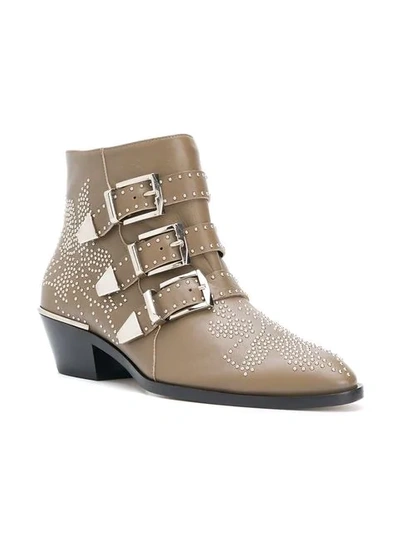 Shop Chloé Susanna Ankle Boots In 23r Maple Brown