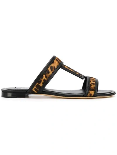 Shop Tod's 'double T' Sandalen In 0f90 Biscotto