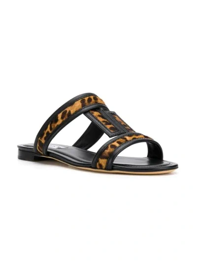Shop Tod's 'double T' Sandalen In 0f90 Biscotto