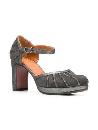 Shop Chie Mihara Capin Ankle Strap Pumps In Grey