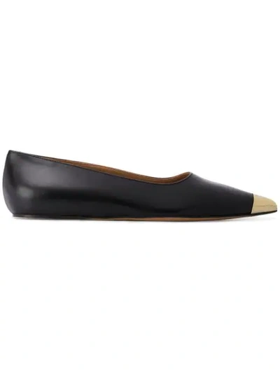 Shop Marni Flat Ballerina Shoes In Black