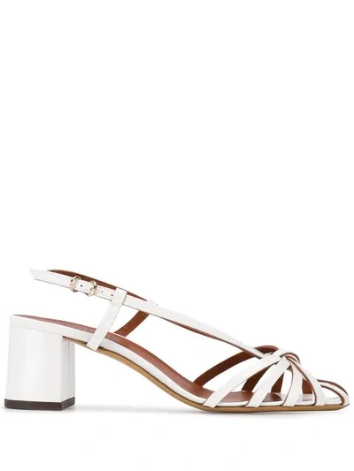 Shop Michel Vivien Block-heel Sandals In White