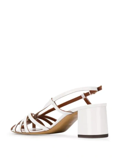 Shop Michel Vivien Block-heel Sandals In White