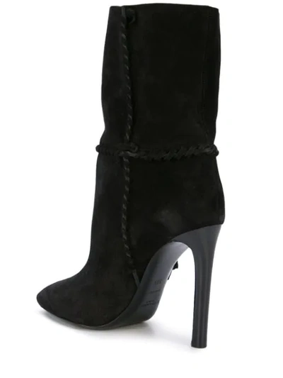 Shop Saint Laurent Mica Suede Boots In Black