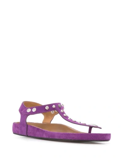 Shop Isabel Marant Studded Strap Sandals In Purple