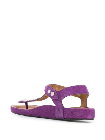 Shop Isabel Marant Studded Strap Sandals In Purple